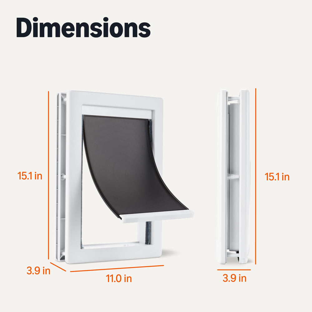 Amazon Basics compact pet door design for unobtrusive indoor-outdoor access