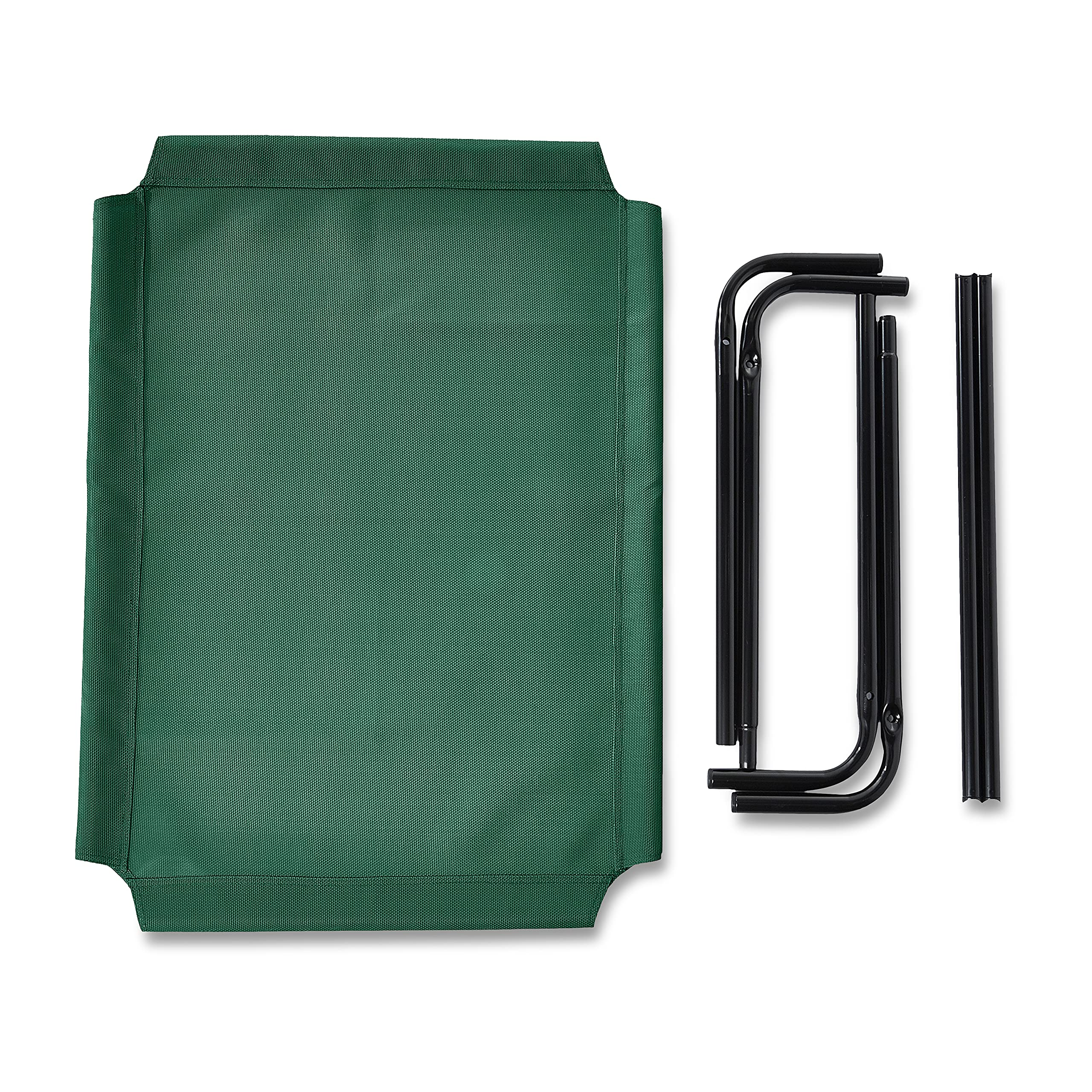 Amazon Basics cooling elevated dog bed green surface easy to clean with tap water