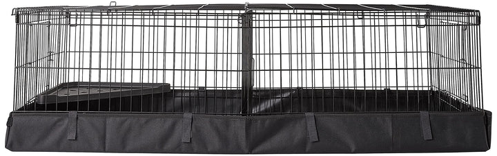 Amazon Basics divider-inside-habitat shows flexible space for multiple small pets.