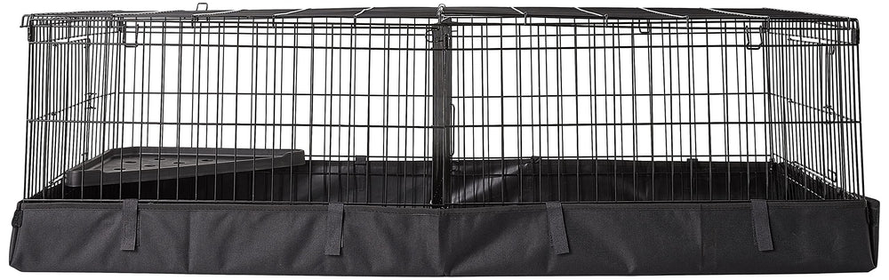 Amazon Basics divider-inside-habitat shows flexible space for multiple small pets.