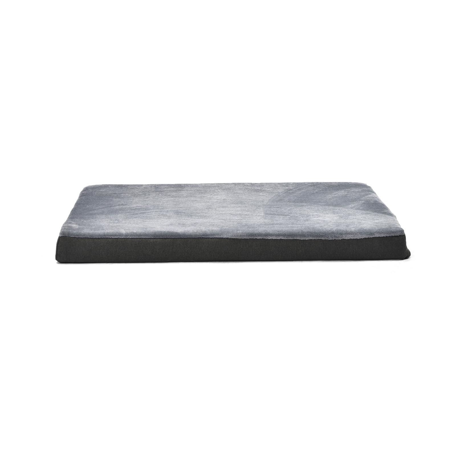 Amazon Basics dog bed with non-slip bottom stays secure on smooth floors.