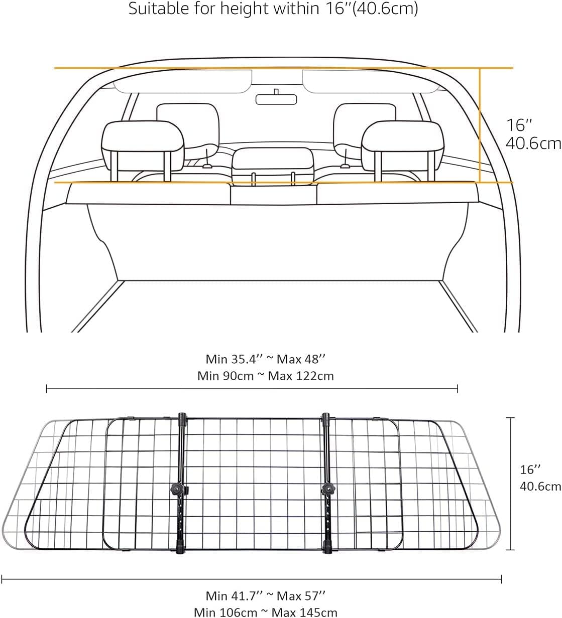 Amazon Basics barrier easy-install with hooks and screws for quick setup