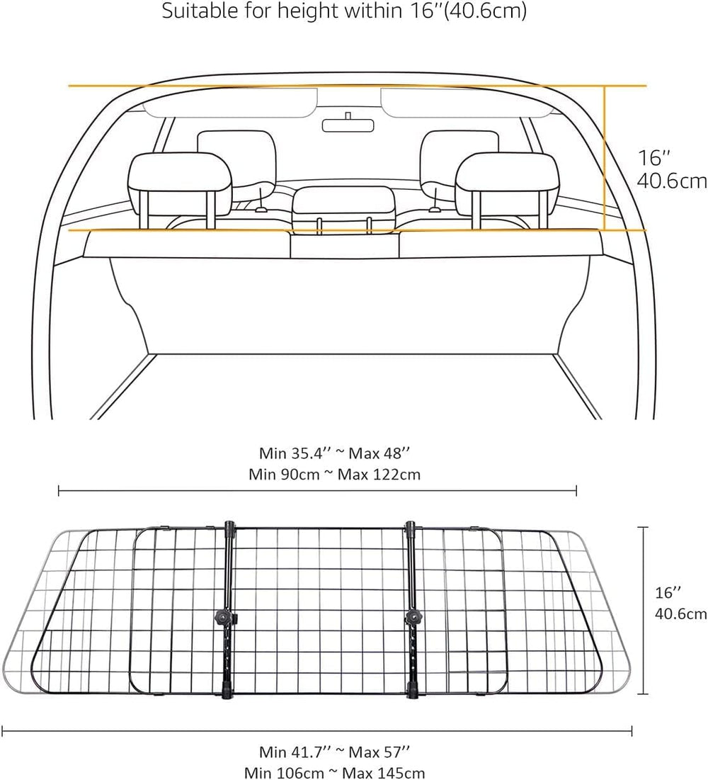 Amazon Basics barrier easy-install with hooks and screws for quick setup