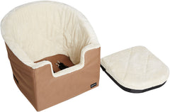 Amazon Basics Dog Car Seat Booster—quilted top for cozy travel comfort