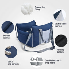 Amazon Basics booster seat with leash attachment for secure travel