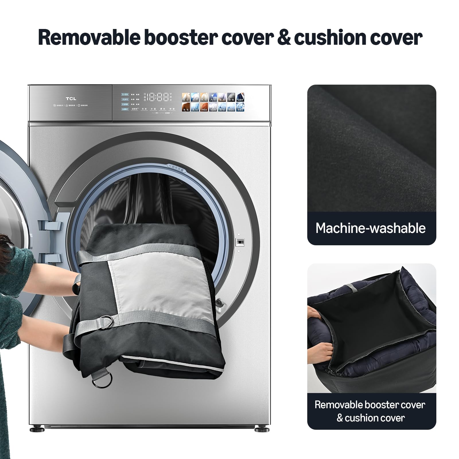 Amazon Basics Dog Car Seat recycled-fabric highlights eco-friendly materials.