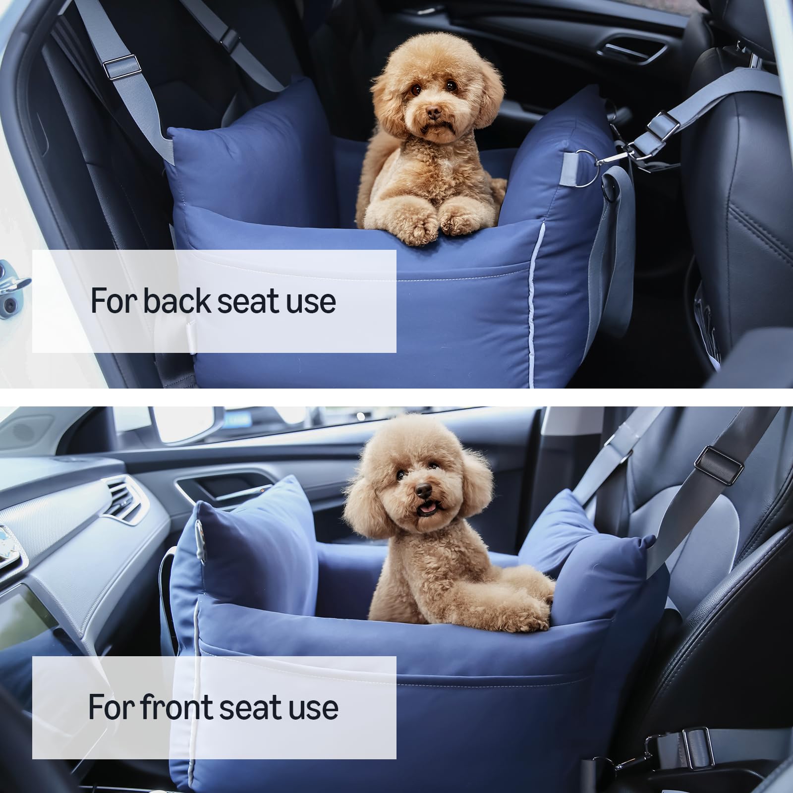 Amazon Basics dog car seat side pockets for treats and accessories