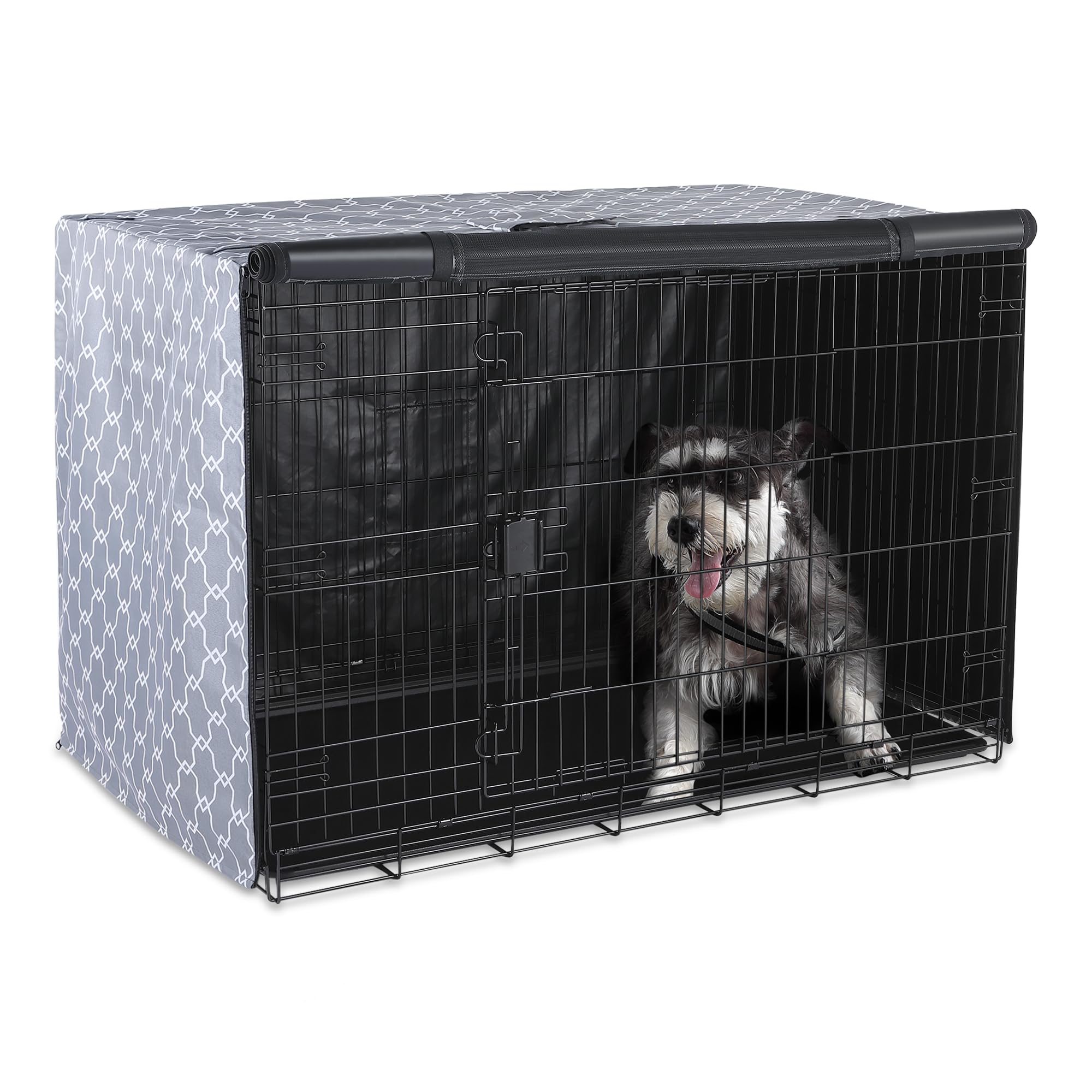 Amazon Basics dog crate cover 48-inch with den-like privacy for calmer dogs