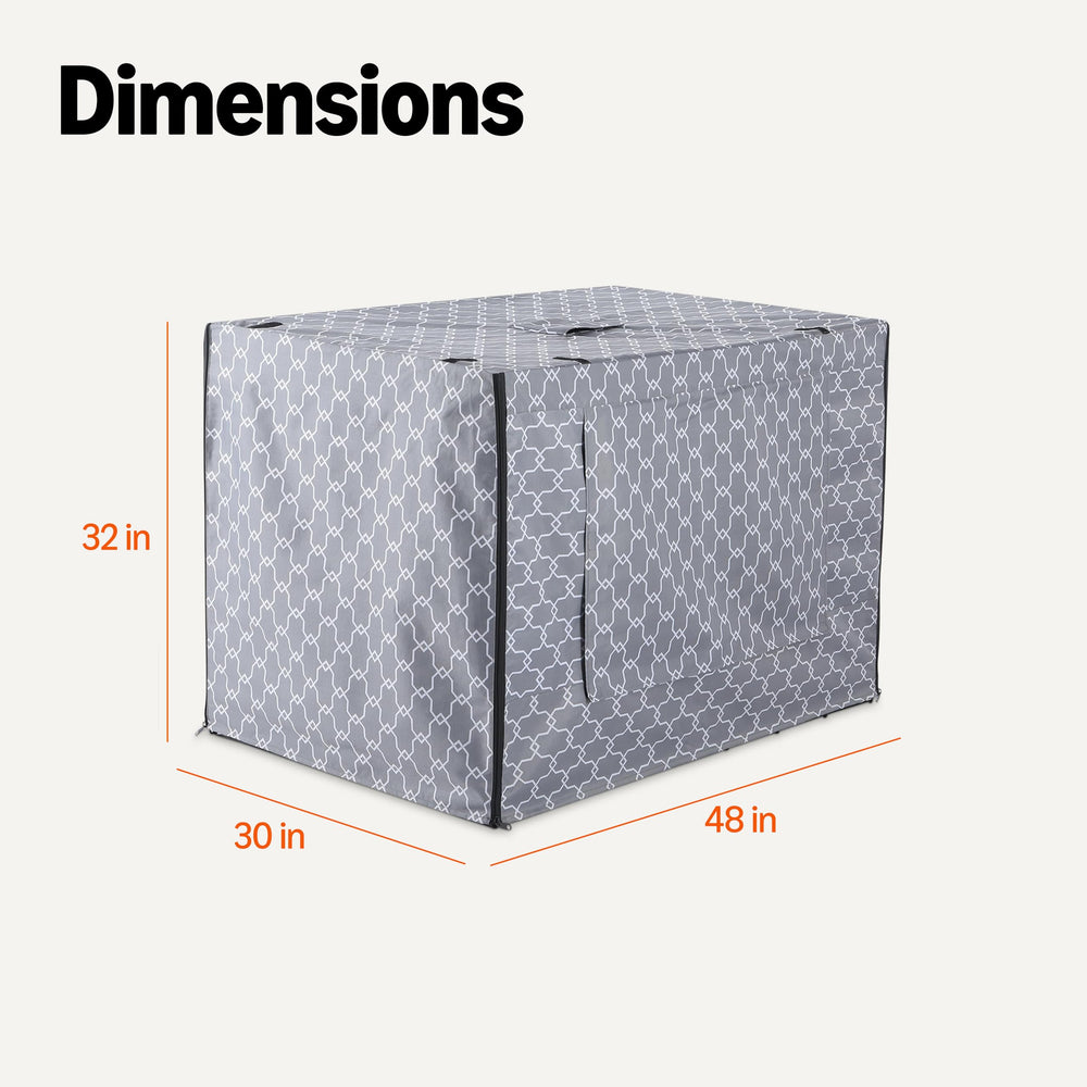 Amazon Basics 48-inch crate cover easy to remove for quick cleaning
