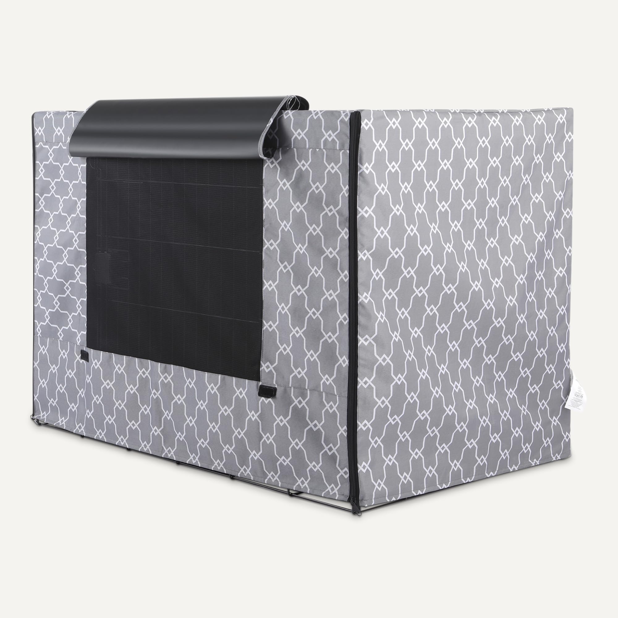 Amazon Basics crate cover slides into place for quick setup