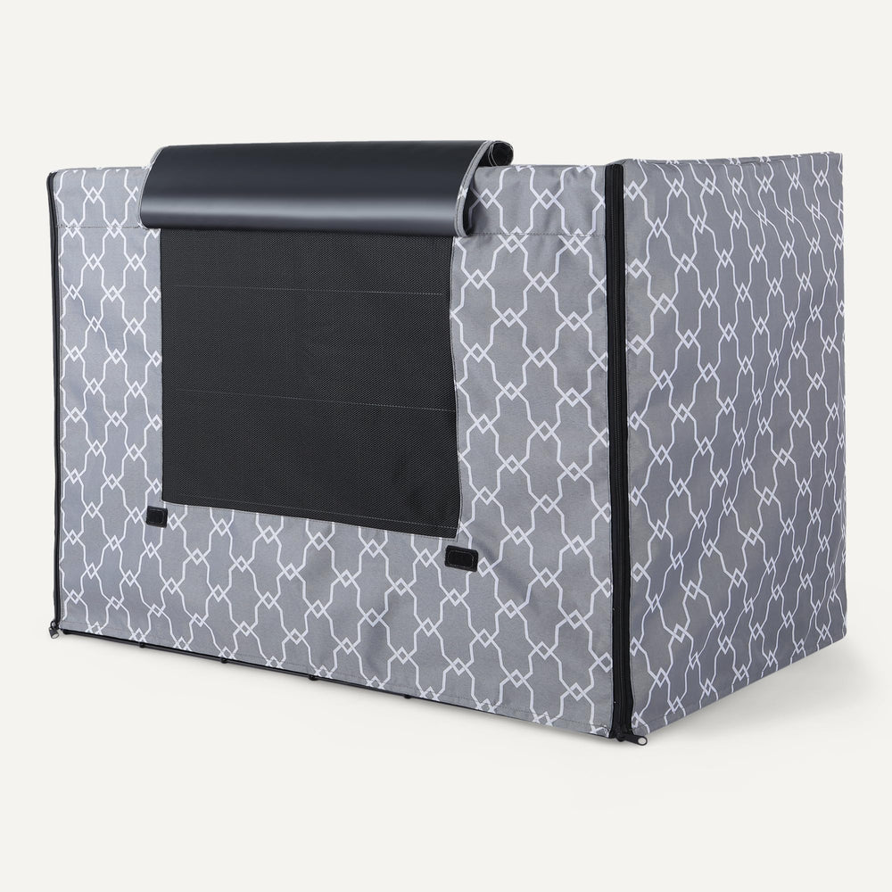 Amazon Basics recycled polyester crate cover supports sustainability while creating privacy