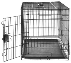 Amazon Basics dog crate divider panel showing adjustable interior space