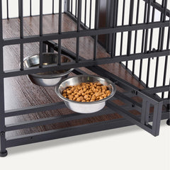 Amazon Basics dog crate shows quick and easy assembly