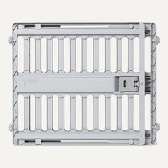 Amazon Basics gate with a single-handle lock for easy operation