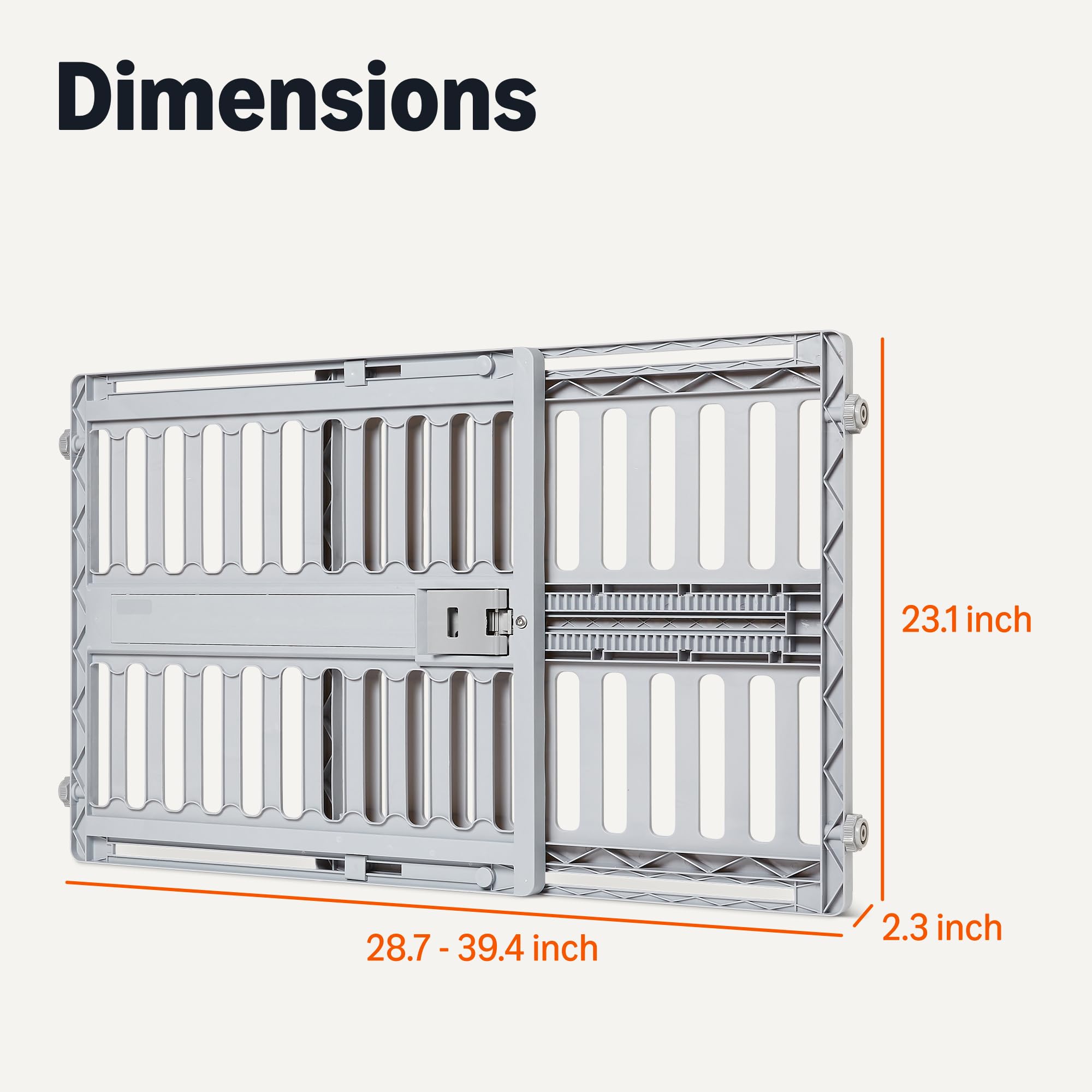 Amazon Basics dog gate blocks access in doorway for small to medium dogs