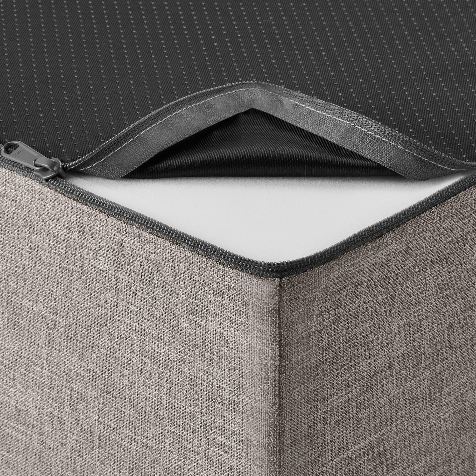 Amazon Basics dog steps folded into a bed for quick rest
