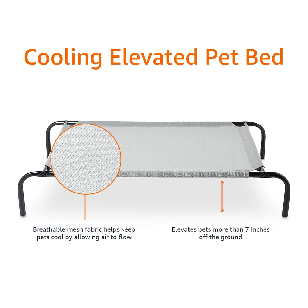 Amazon Basics bed with included screws and hex tool, quick and easy assembly.