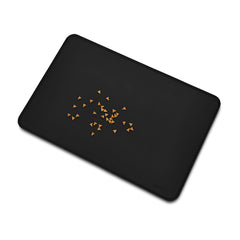 Amazon Basics feeding mat with raised edges contains spills for easy cleanup.