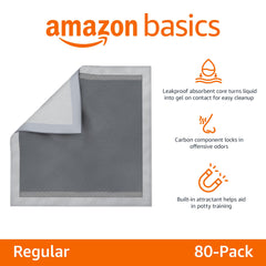Amazon Basics five-layer pad with absorbent core for quick liquid containment