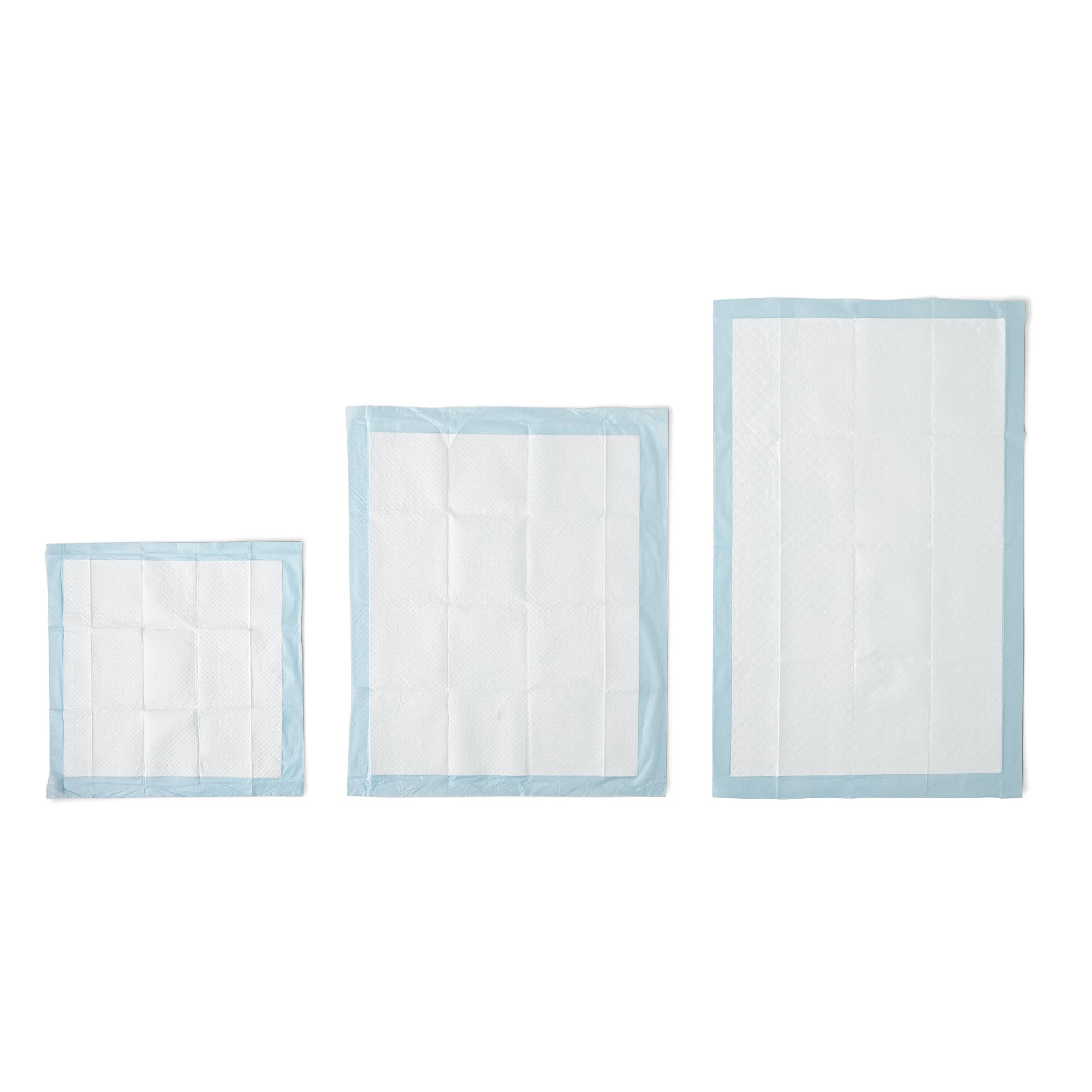 Amazon Basics five-layer pee pad shows multi-layer protection and quick-dry core for efficient absorption