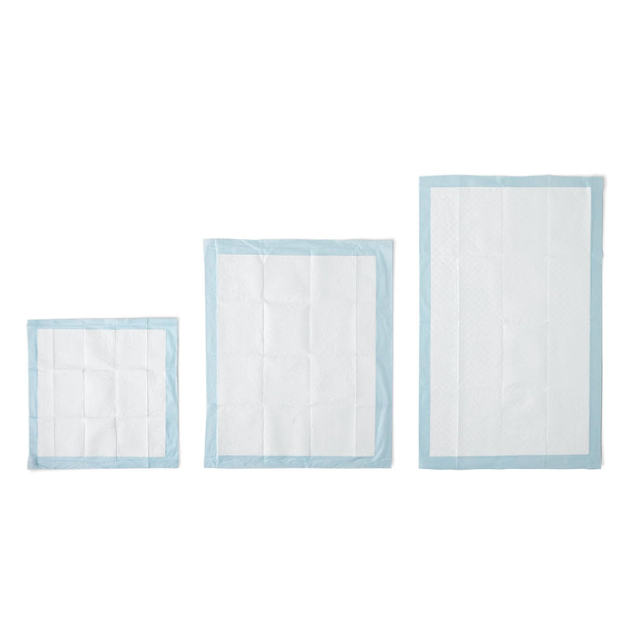 Amazon Basics five-layer pee pad shows multi-layer protection and quick-dry core for efficient absorption