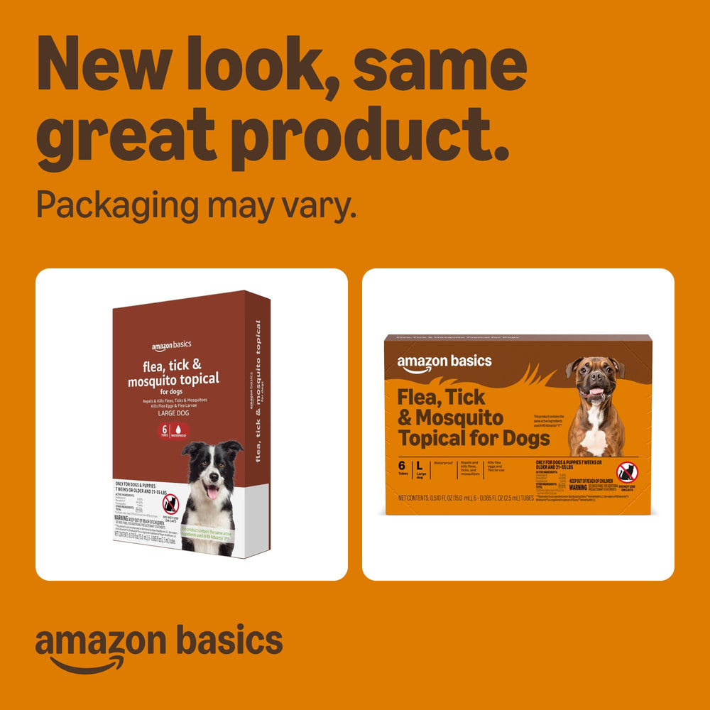 Amazon Basics flea-tick-mosquito topical for large dogs — ready-to-use pack