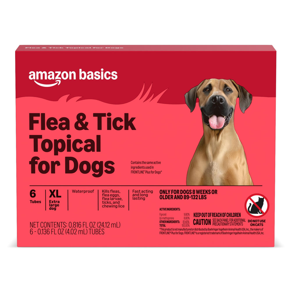 Amazon Basics flea-tick treatment extra-large dog applicator demonstrates quick-acting protection
