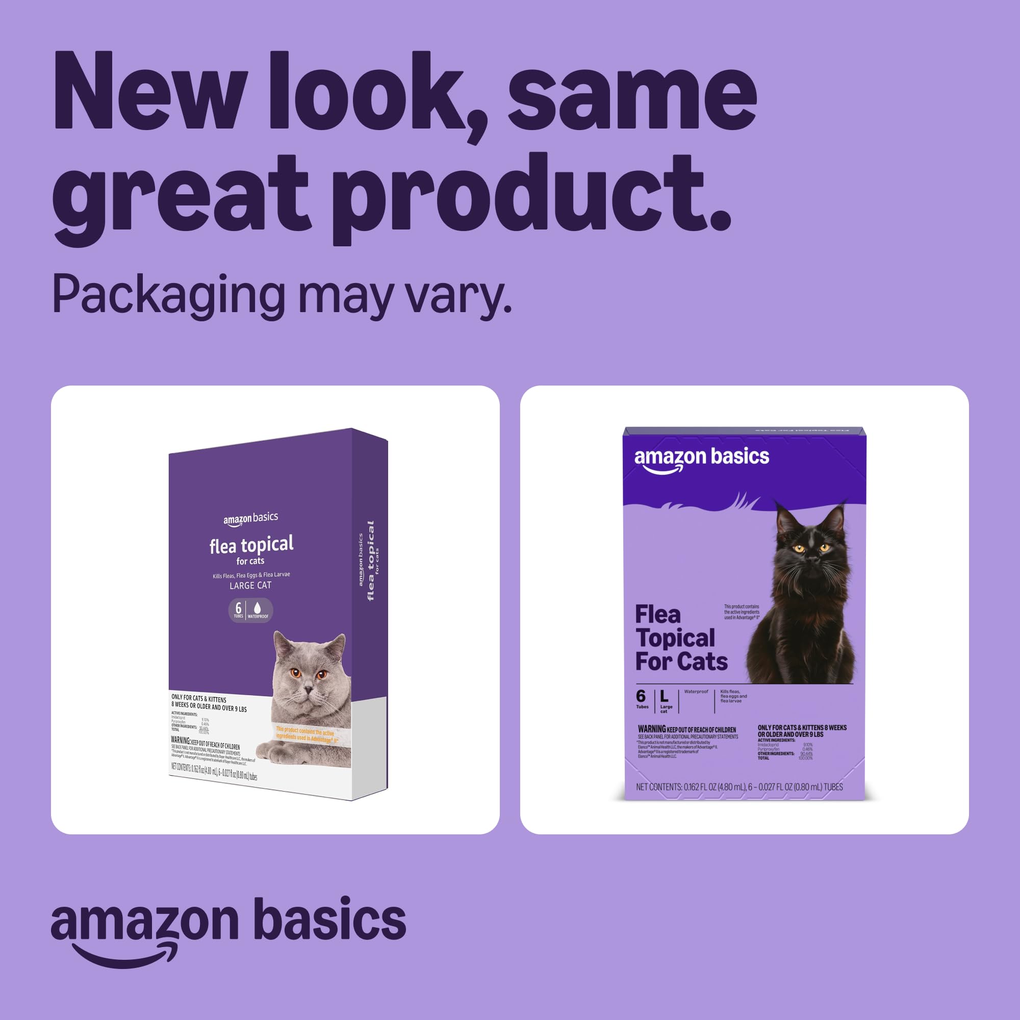 Amazon Basics flea topical dropper application on back of cat for easy direct use