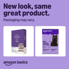 Amazon Basics flea topical dropper application on back of cat for easy direct use