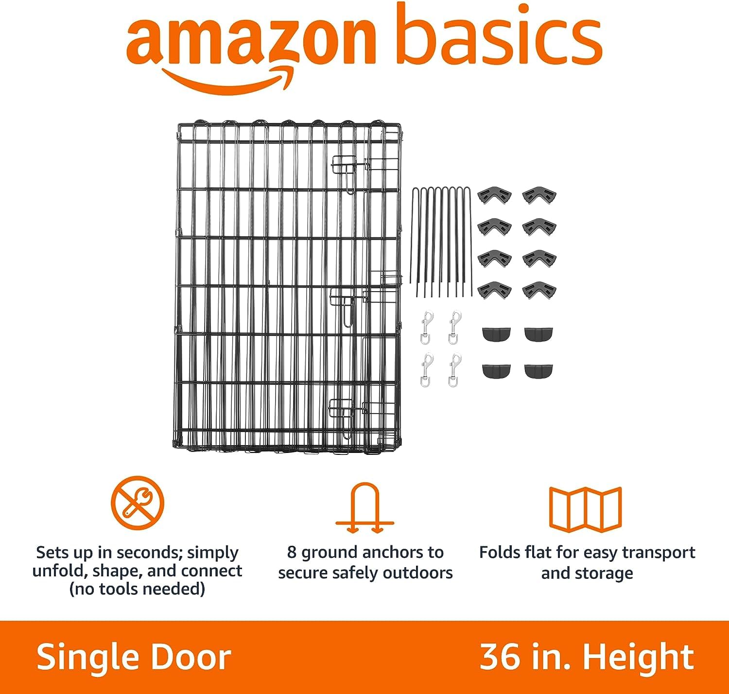 Amazon Basics fold-flat design simplifies storage after use