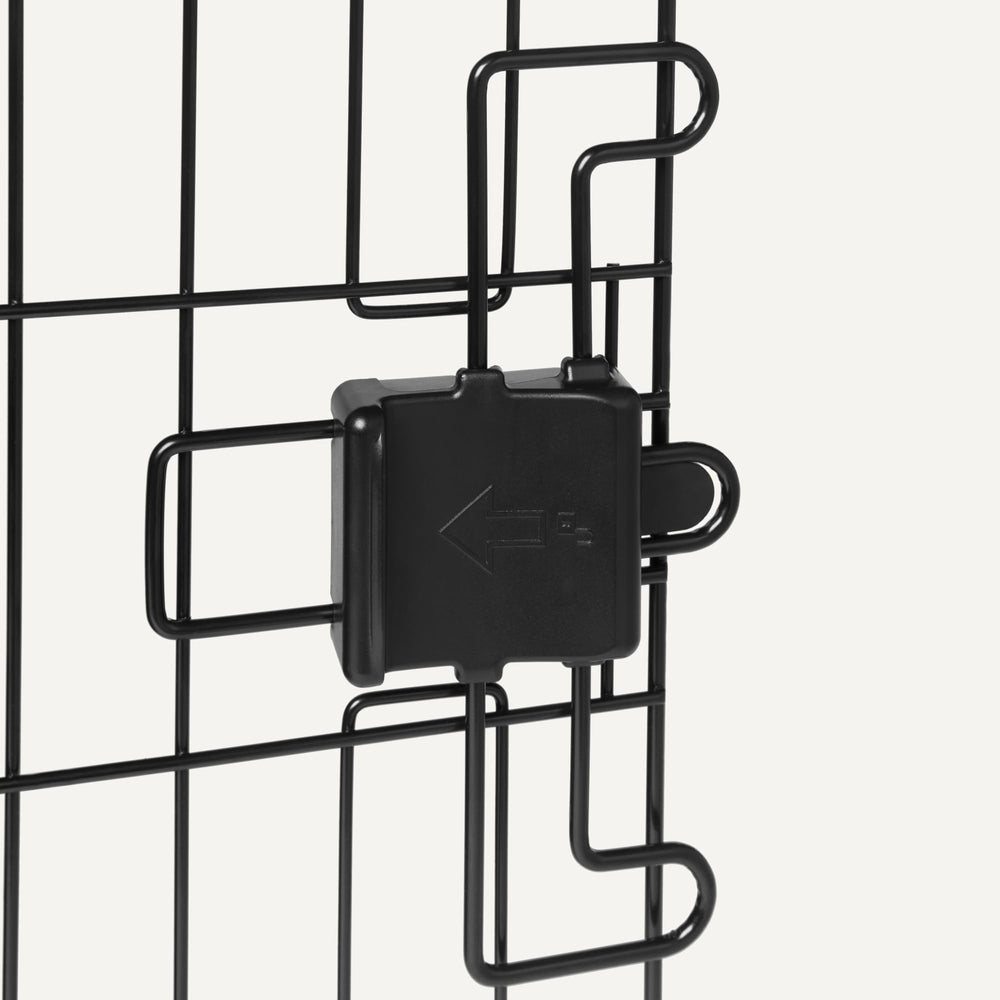 Amazon Basics foldable crate shown folded for lightweight travel and simple storage.