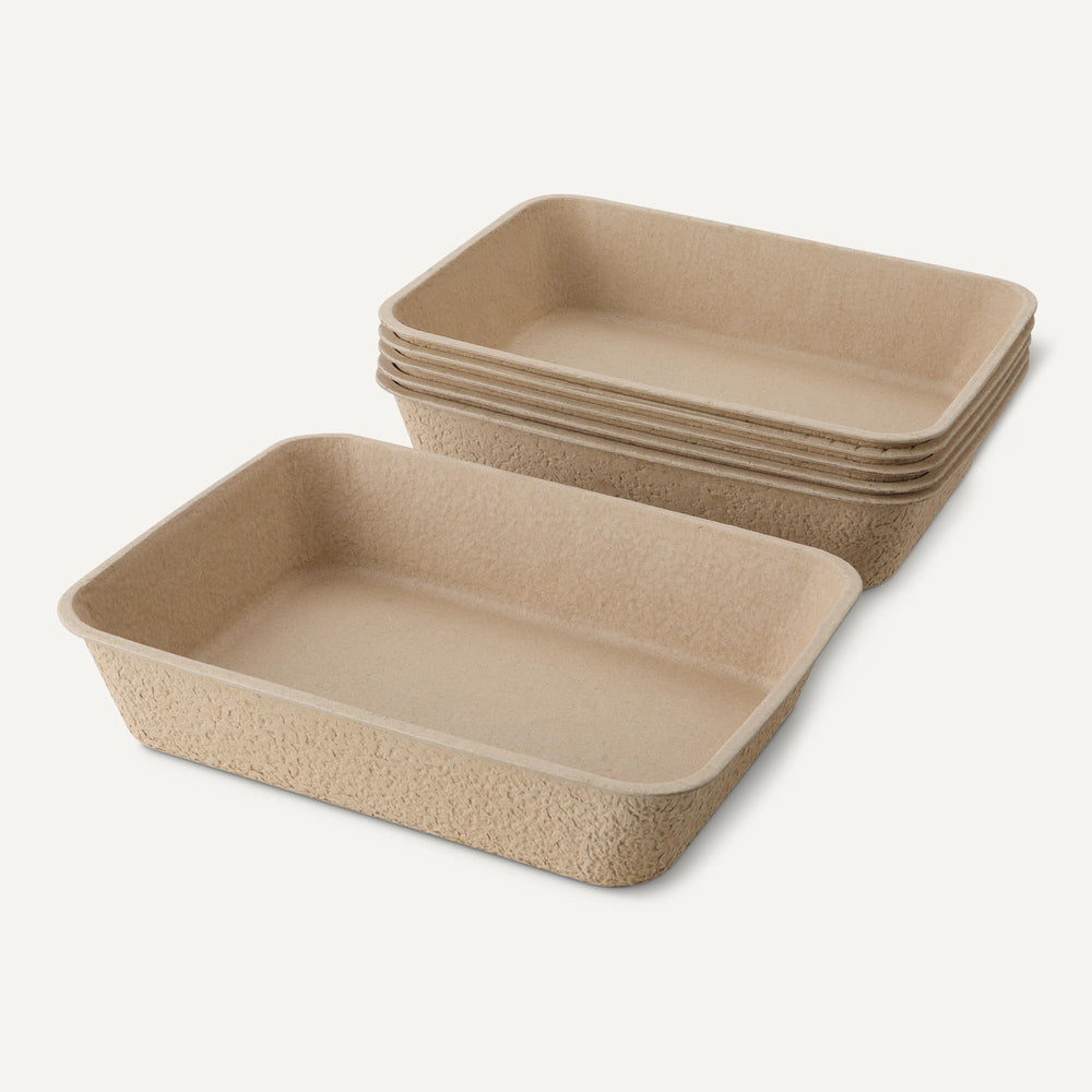 Amazon Basics FSC-certified paper close-up highlighting eco-friendly materials for the litter box.