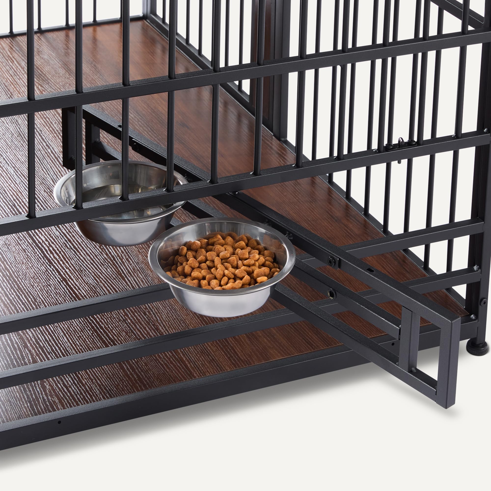 Amazon Basics 48-inch crate with easy assembly for quick setup.