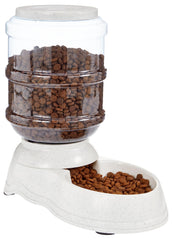 Amazon Basics gravity pet feeder base with anti-skid feet for secure placement.