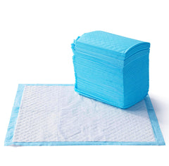 Amazon Basics heavy-duty puppy pee pad hero shot demonstrates leak-proof design for potty training.