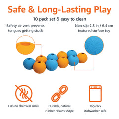 Amazon Basics 2.5 inch ball with safety vent for worry-free play sessions