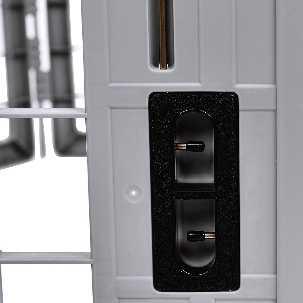 Amazon Basics interlocking panels show quick setup and customizable enclosure.