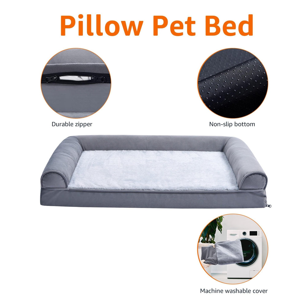 Amazon Basics large 36 by 27 inch bed in grey for medium dogs up to 55 lbs