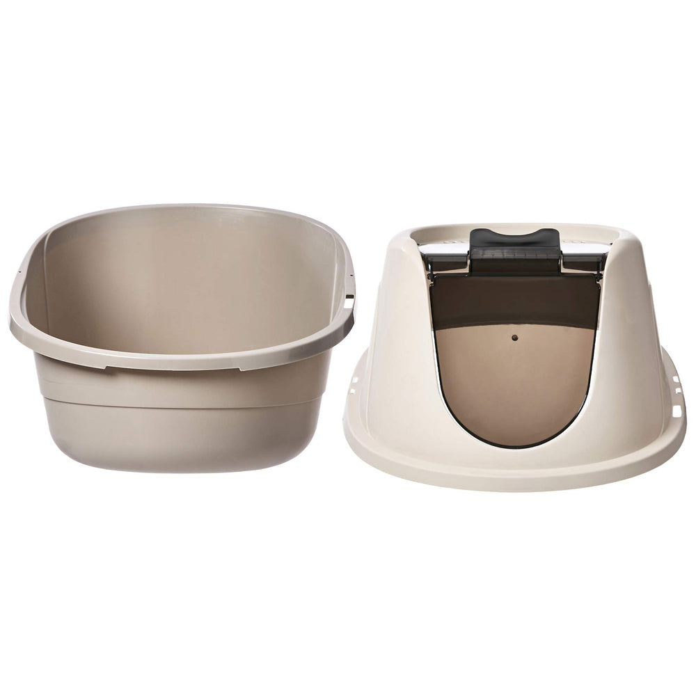 Amazon Basics litter box carbon filter odor control for fresher spaces
