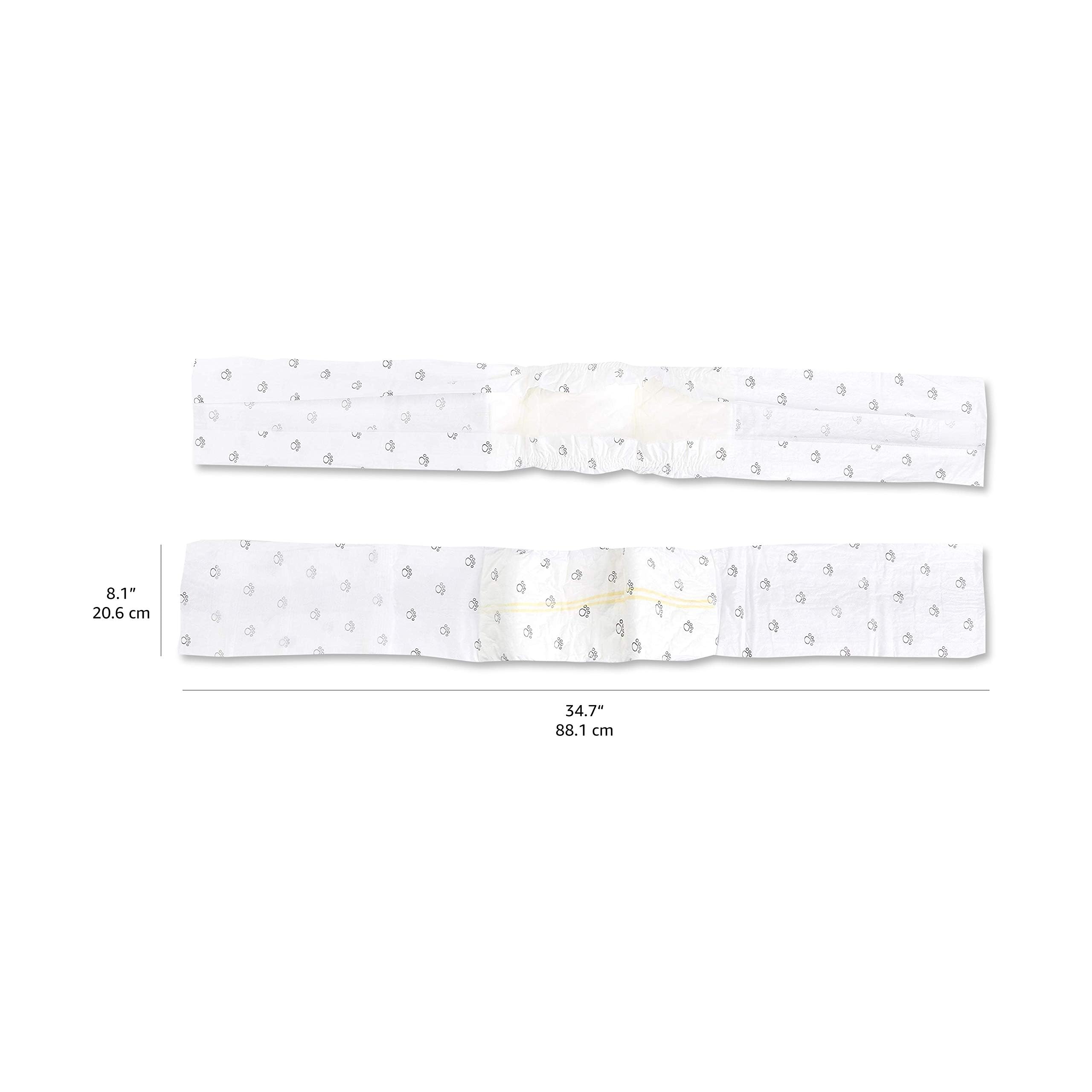 Amazon Basics diapers fasteners demonstrate fur-resistant closure for secure fit.
