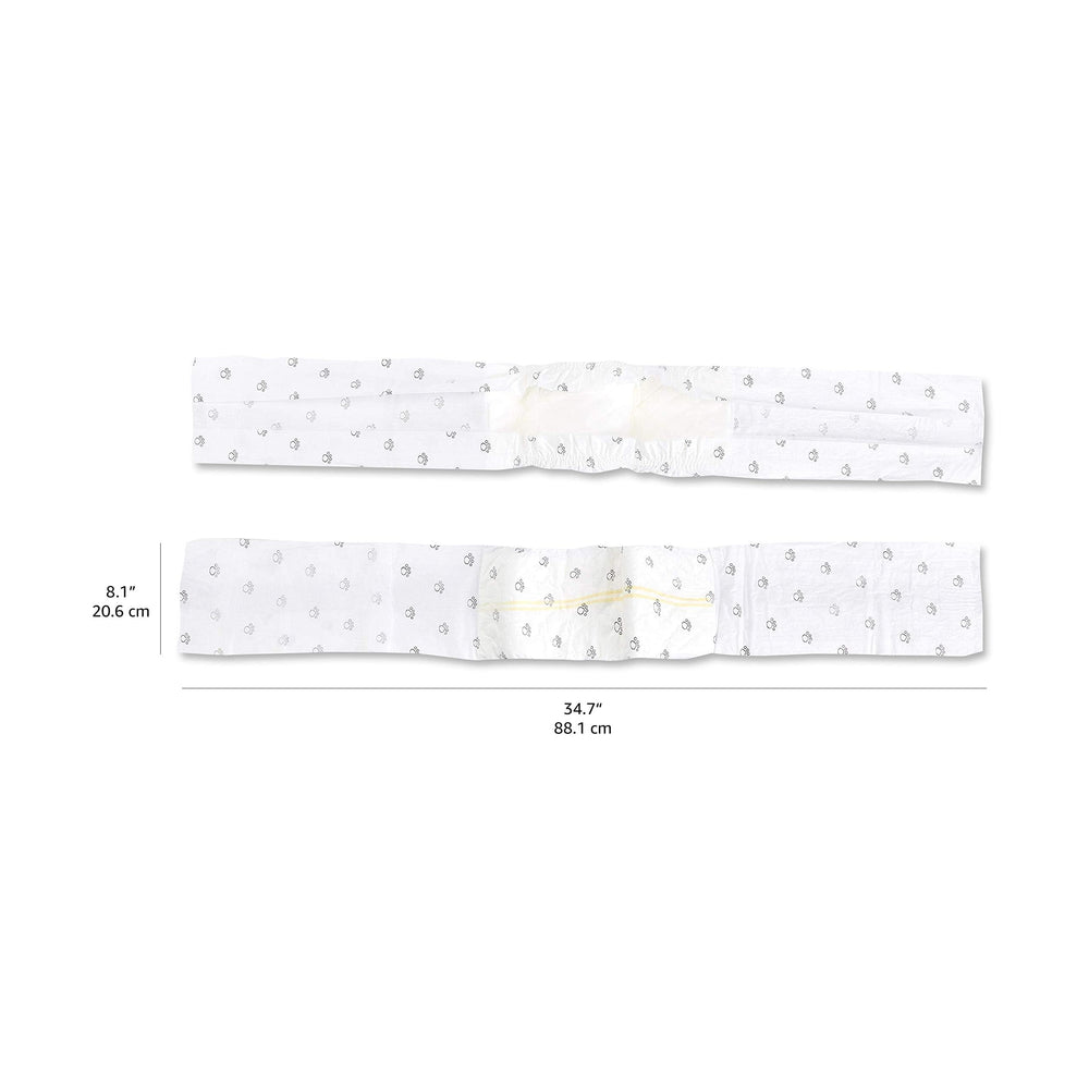 Amazon Basics diapers fasteners demonstrate fur-resistant closure for secure fit.