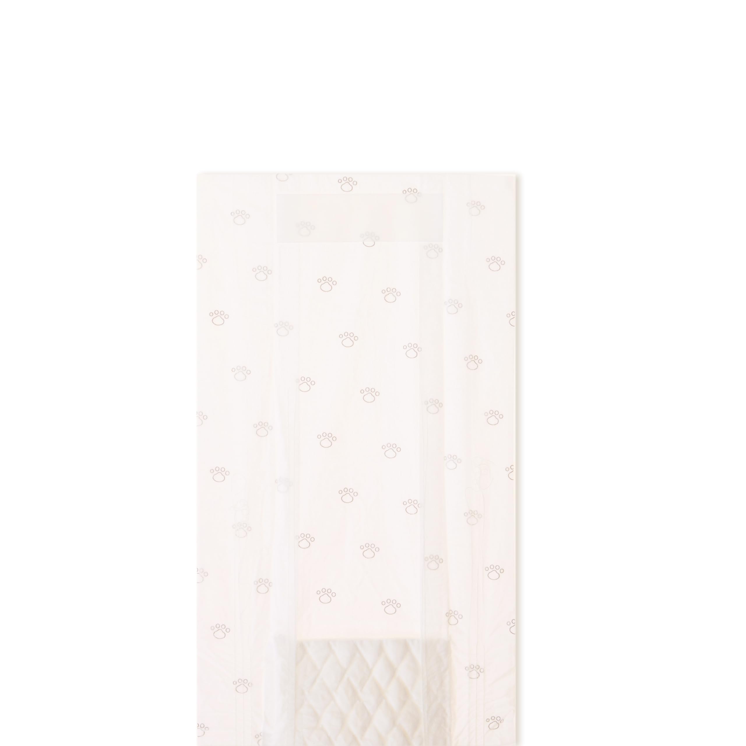 Amazon Basics male dog diapers close-up shows wetness indicator for quick changes.