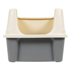 Amazon Basics on-board scoop storage keeps the litter scoop within reach.