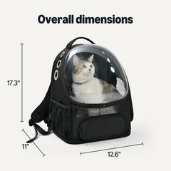 Amazon Basics carrier backpack shows breathable mesh panels for comfortable airflow on trips.