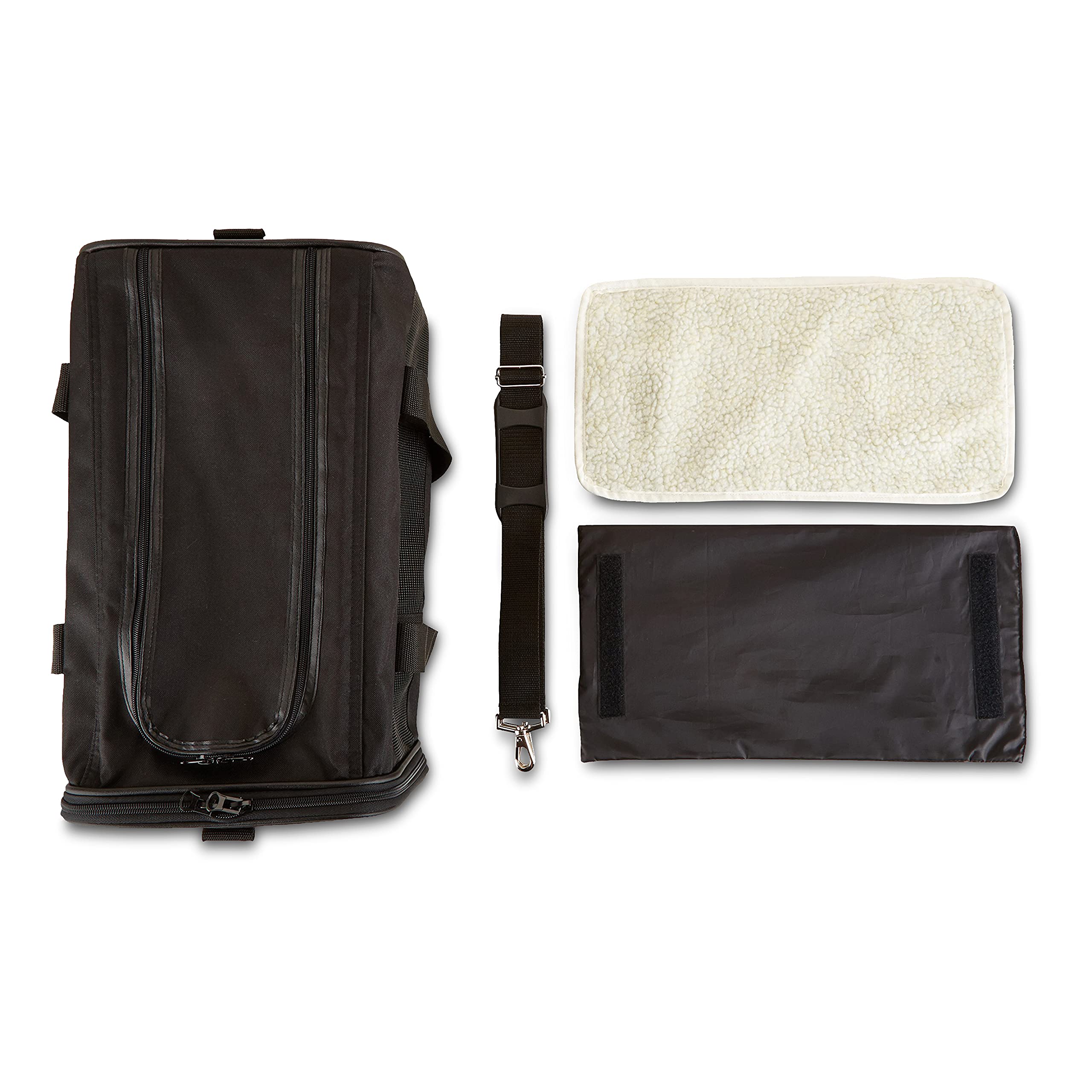 Amazon Basics adjustable shoulder strap and handles for comfortable carrying