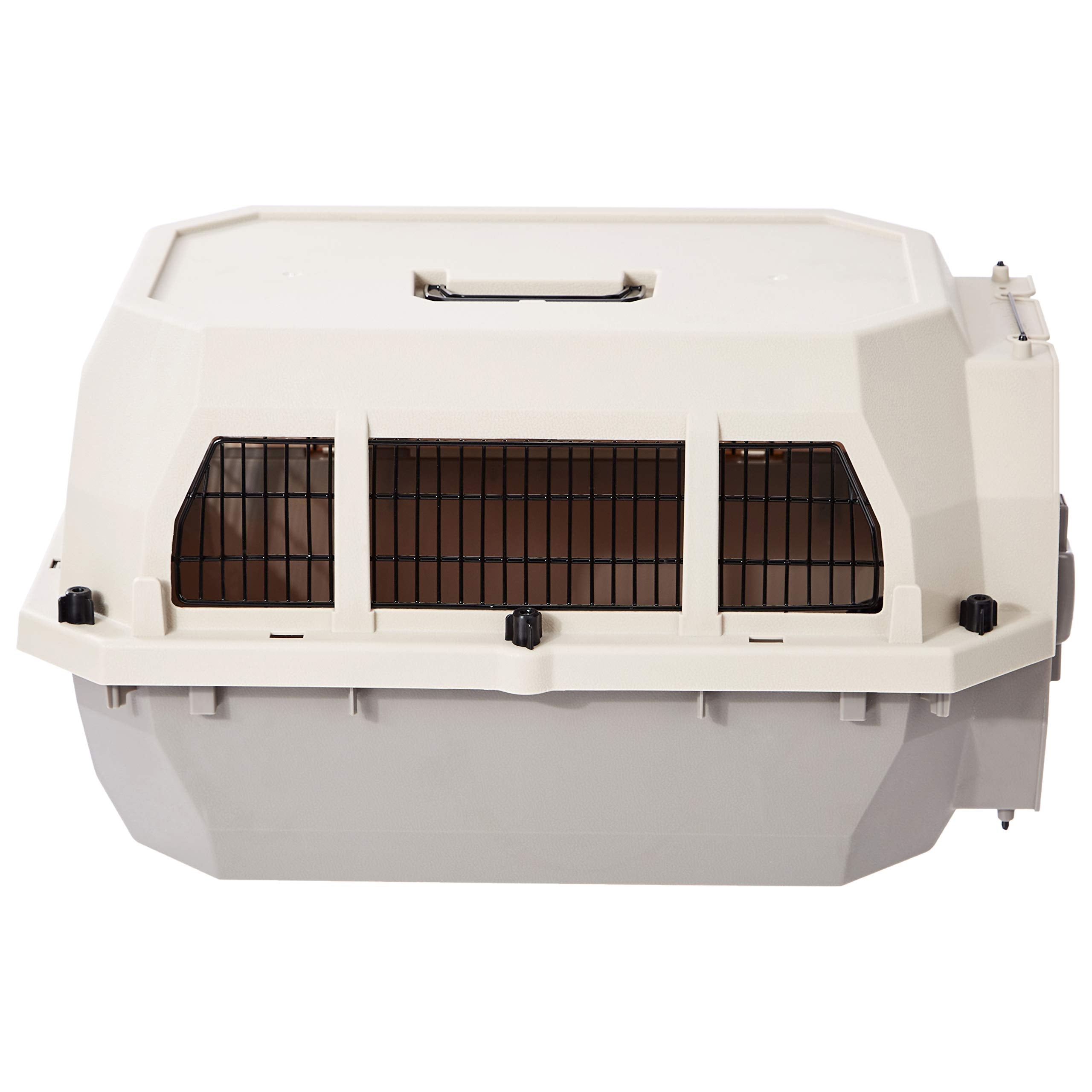Amazon Basics ventilated metal-wire door to improve airflow during transport