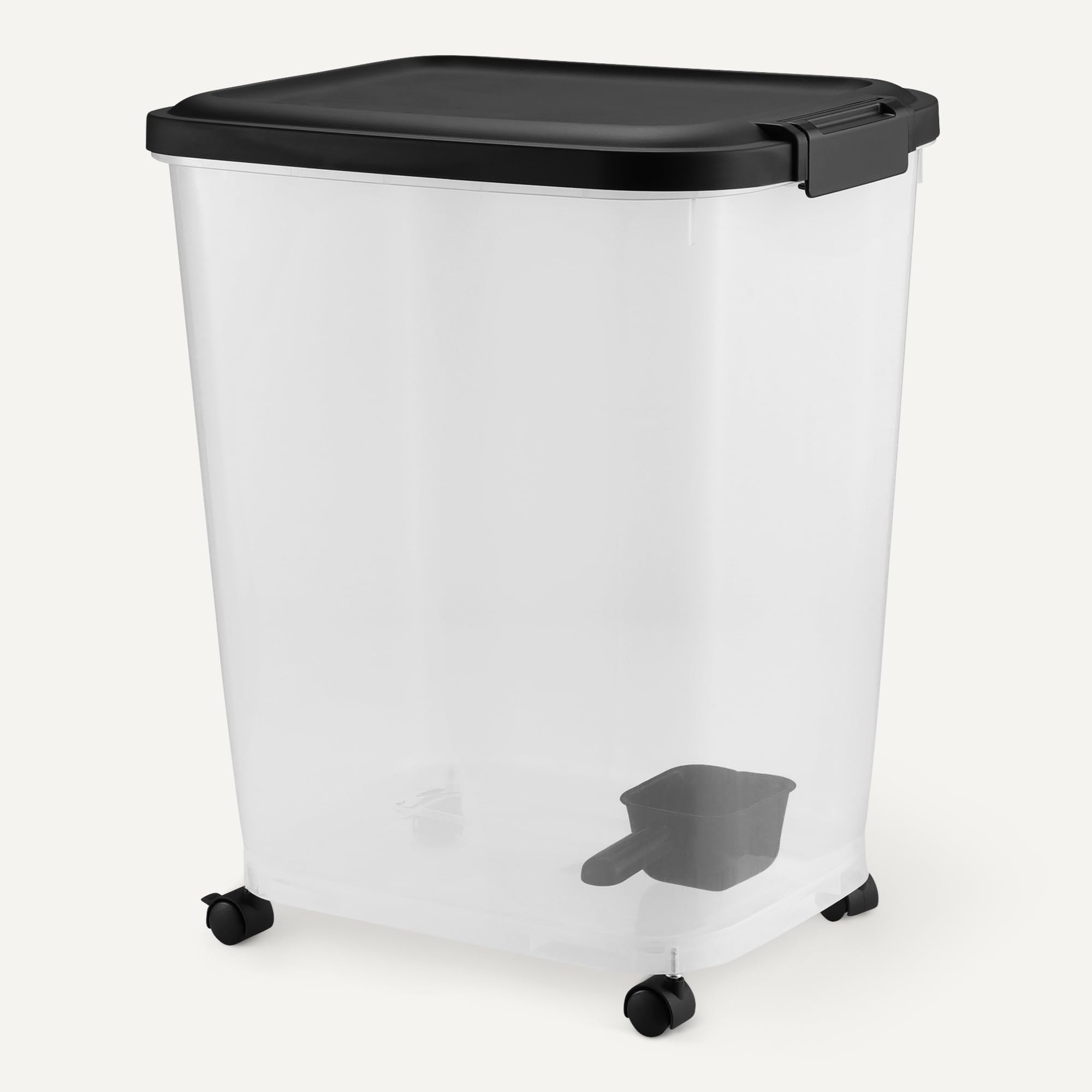 Amazon Basics 55-quart capacity holds up to 50 pounds of kibble.