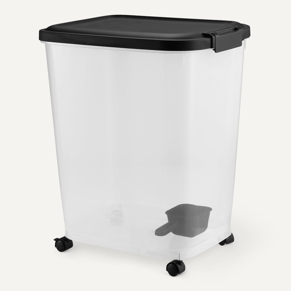 Amazon Basics 55-quart capacity holds up to 50 pounds of kibble.