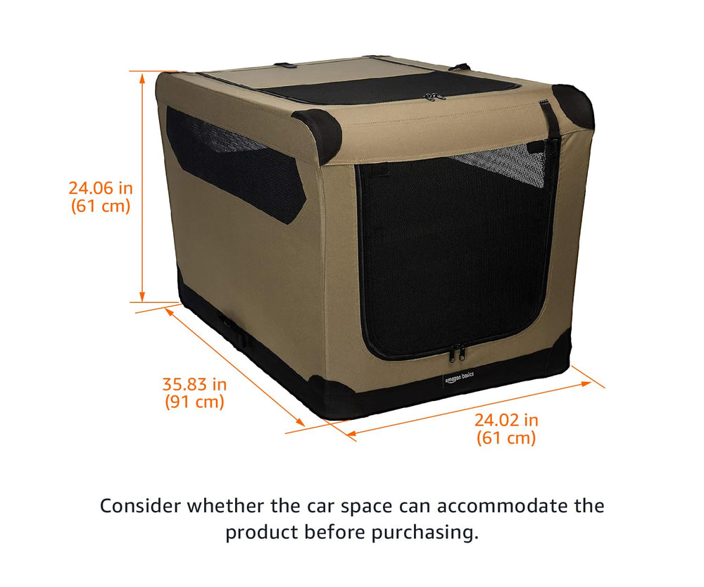 Amazon Basics crate with mesh panels providing ventilation and airflow.
