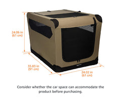 Amazon Basics crate with mesh panels providing ventilation and airflow.